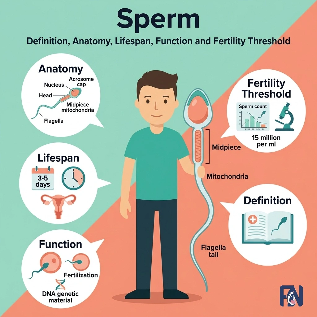 Sperm Definition, Anatomy, Production, Function, Lifespan and Fertility Threshold