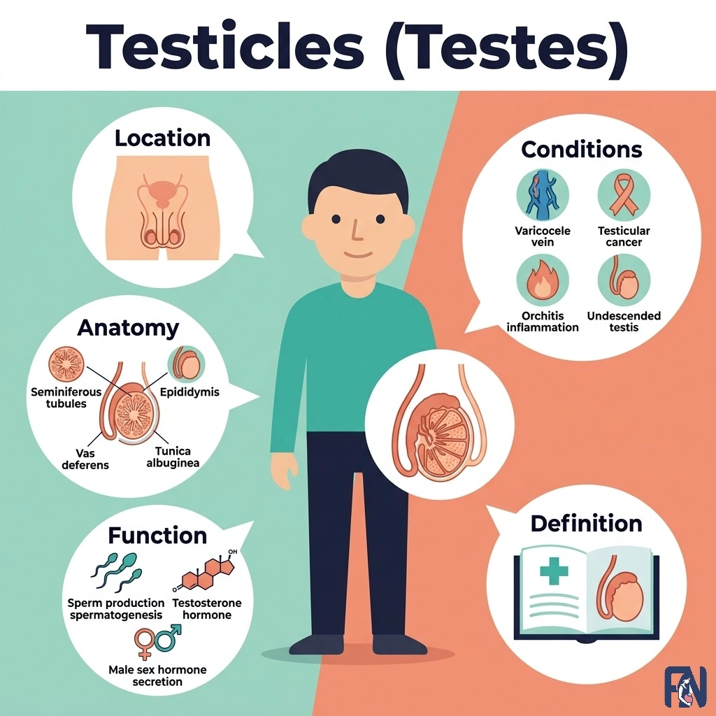 Testicles (Testes) Definition, Location, Anatomy, Function and Conditions