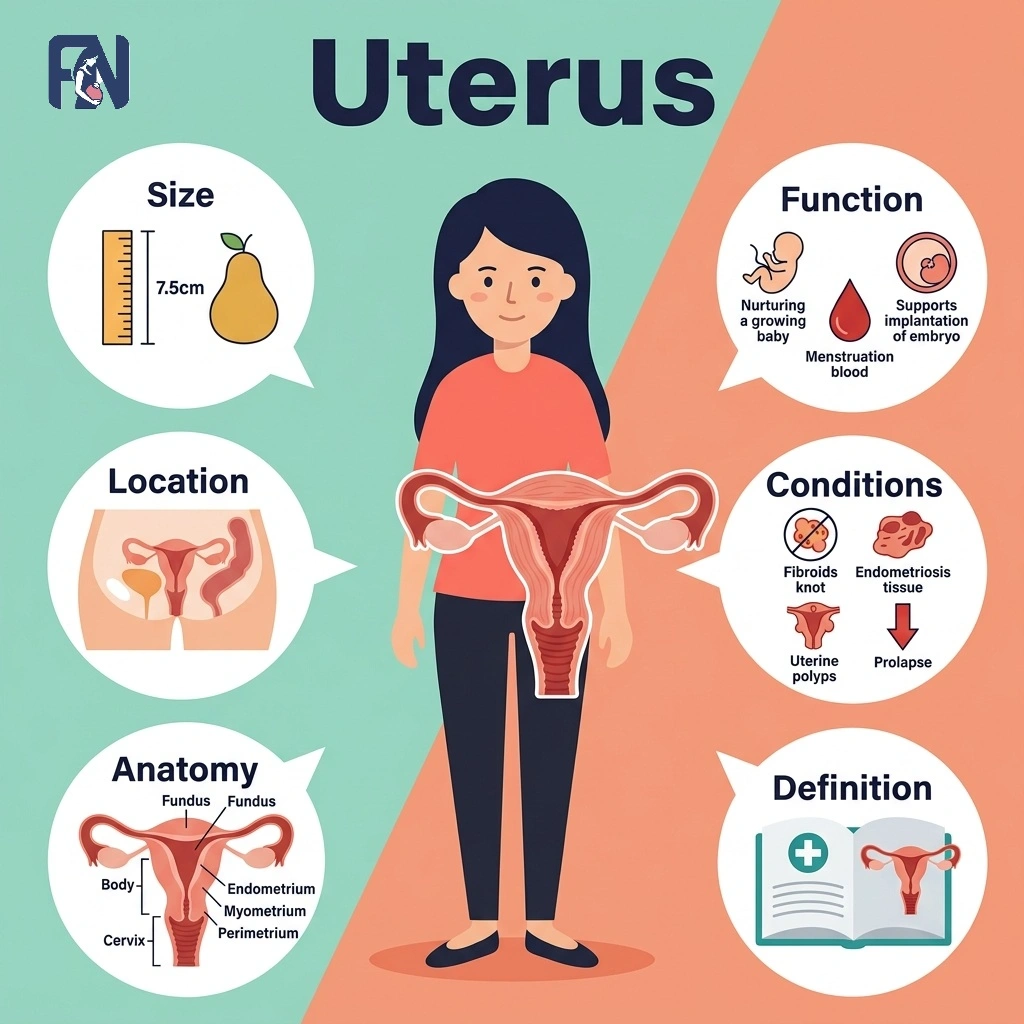 Uterus Definition, Size, Location, Anatomy, Function, Hormonal Regulation and Conditions